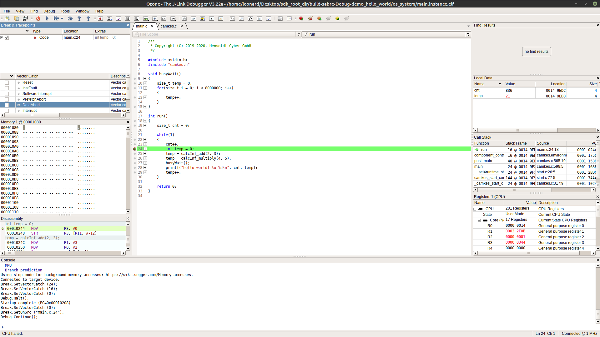 "Debugging HW Platforms Using Segger Tools - Ozone Setup 4"